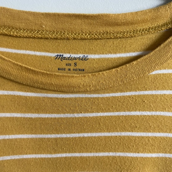 Madewell ~ Radio Tee in Largo Stripe in Bronzed Buttercup - Picture 6 of 9